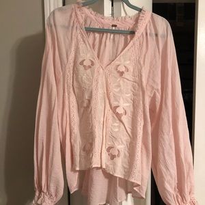 Free people top. Pink. Large